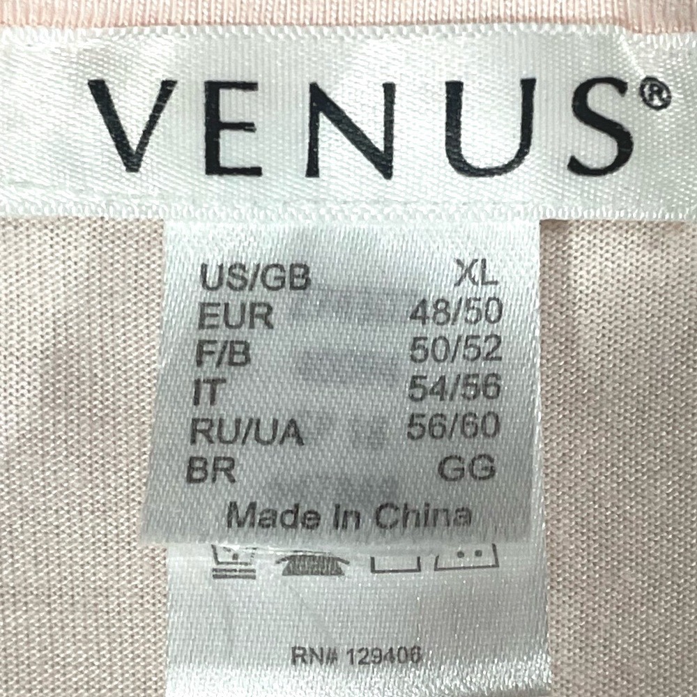 Venus Blush Pink Twist Front Knot Short Sleeve Viscose Scoop Neck T Shirt Top XL - Picture 3 of 4